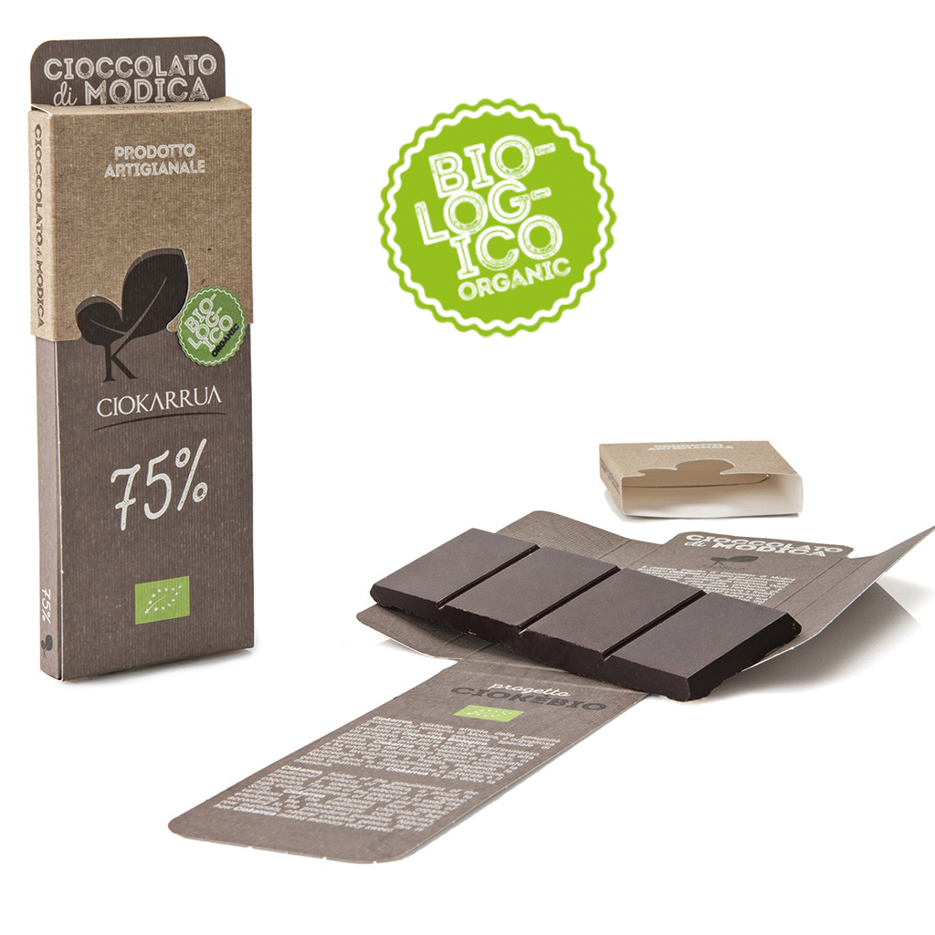 Сицилийский шоколад Био 75% какао IGP. Купить интернет-магазине Olivaitalia