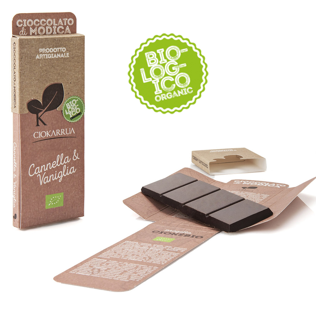 Сицилийский шоколад Био с корицей и ванилью IGP