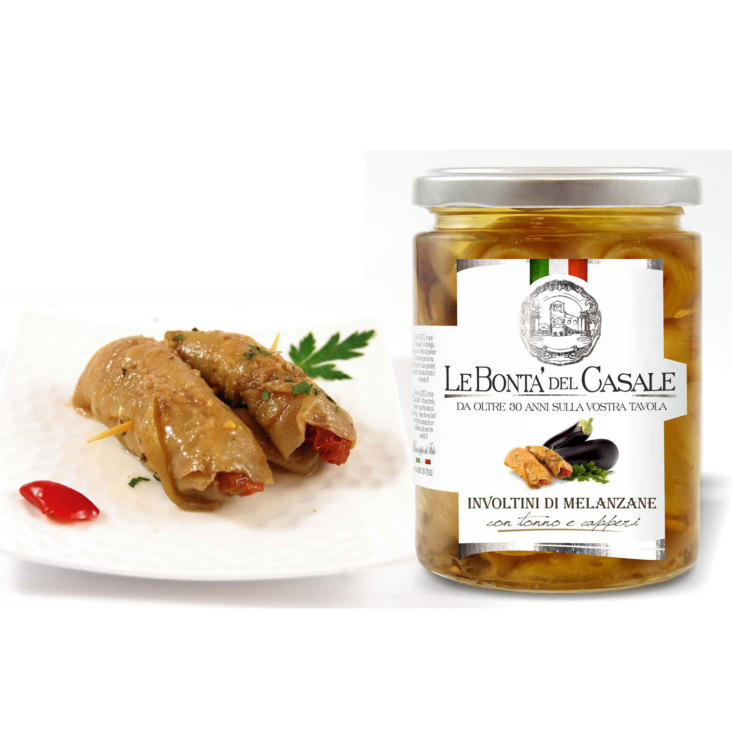 Рулетики из баклажанов с тунцом и каперсами. Купить интернет-магазине Olivaitalia