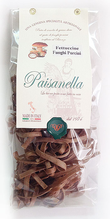 Паста c белыми грибами "Феттуччине", Paisanella, 500г