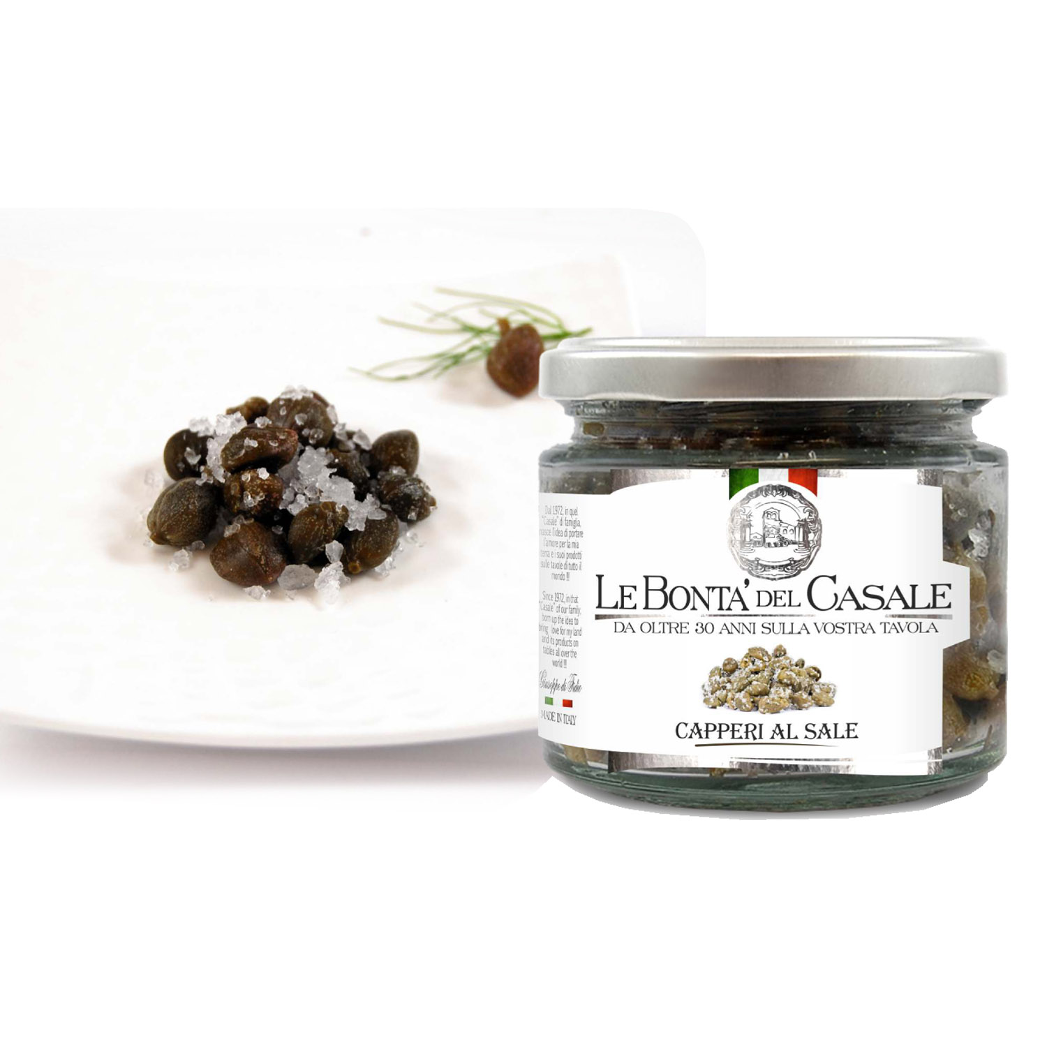 Каперсы в кристаллах морской соли