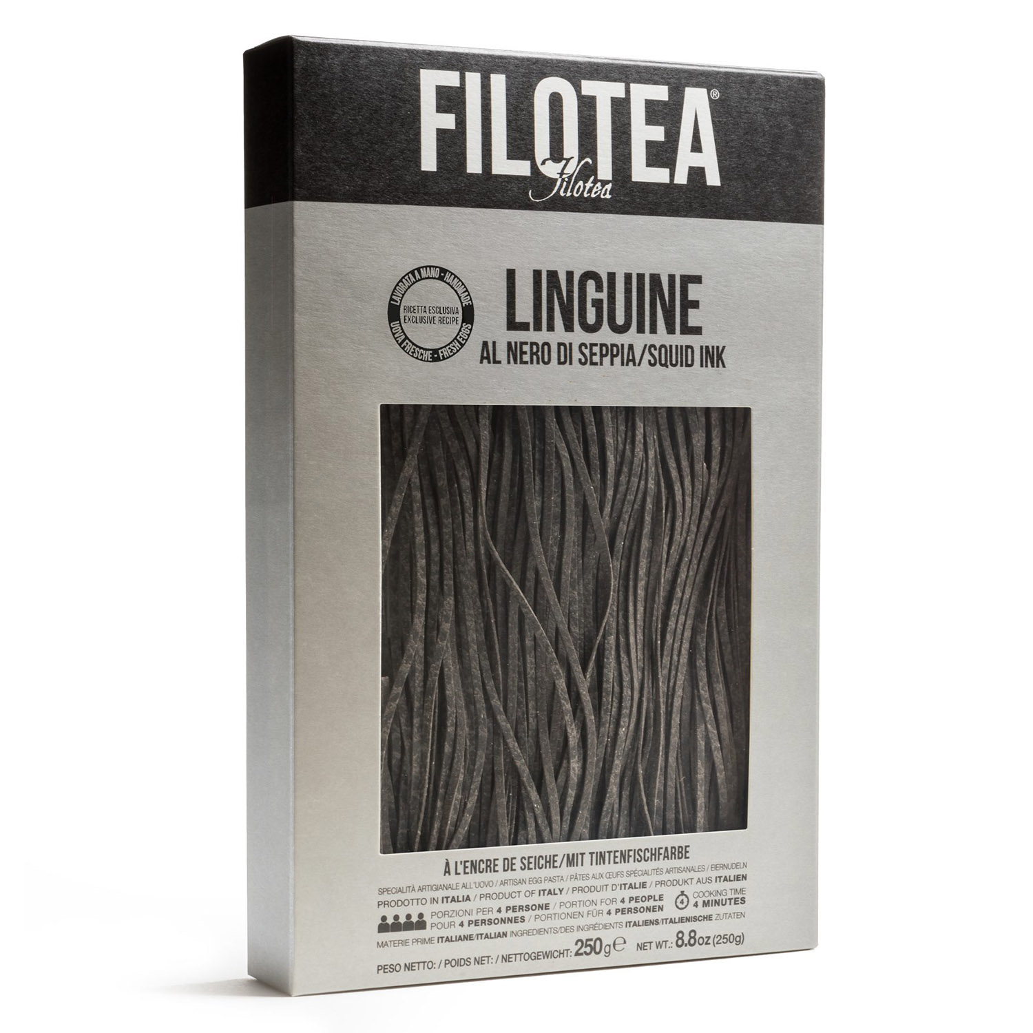 Паста Лингвине c чернилами каракатицы. Купить интернет-магазине Olivaitalia