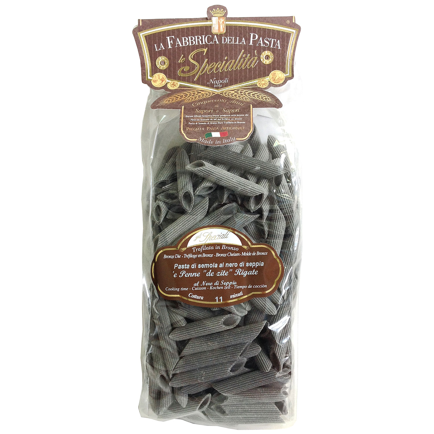 Паста Пенне с чернилами каракатицы