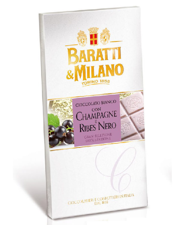 Шоколад белый с шампанским и черной смородиной