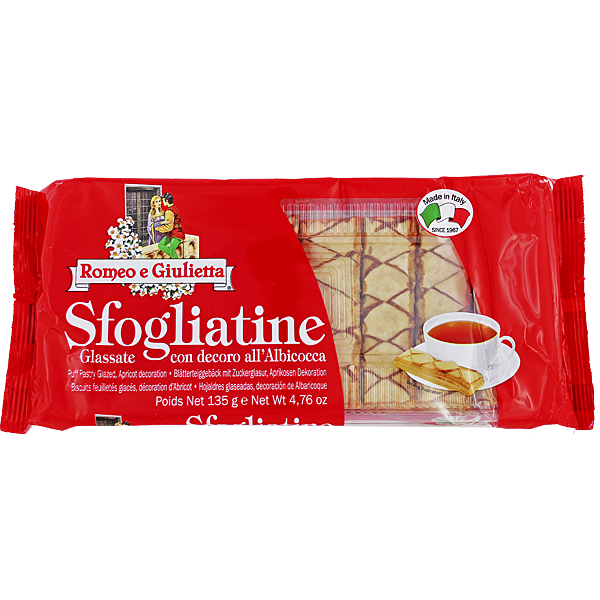 Печенье слоеное Сфольятине с абрикосовым джемом