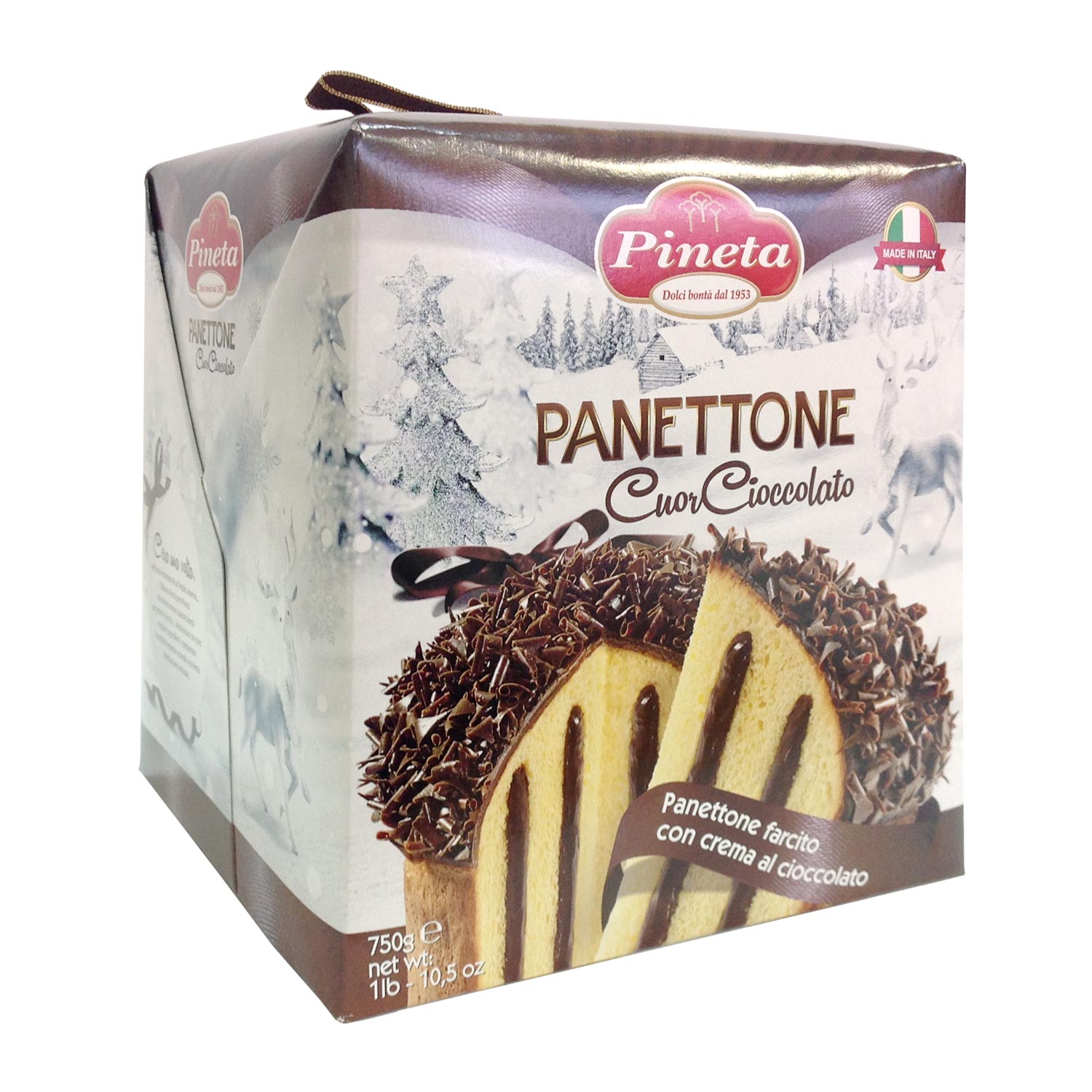 Панеттоне "Cioccolato" с начинкой из шоколадного крема