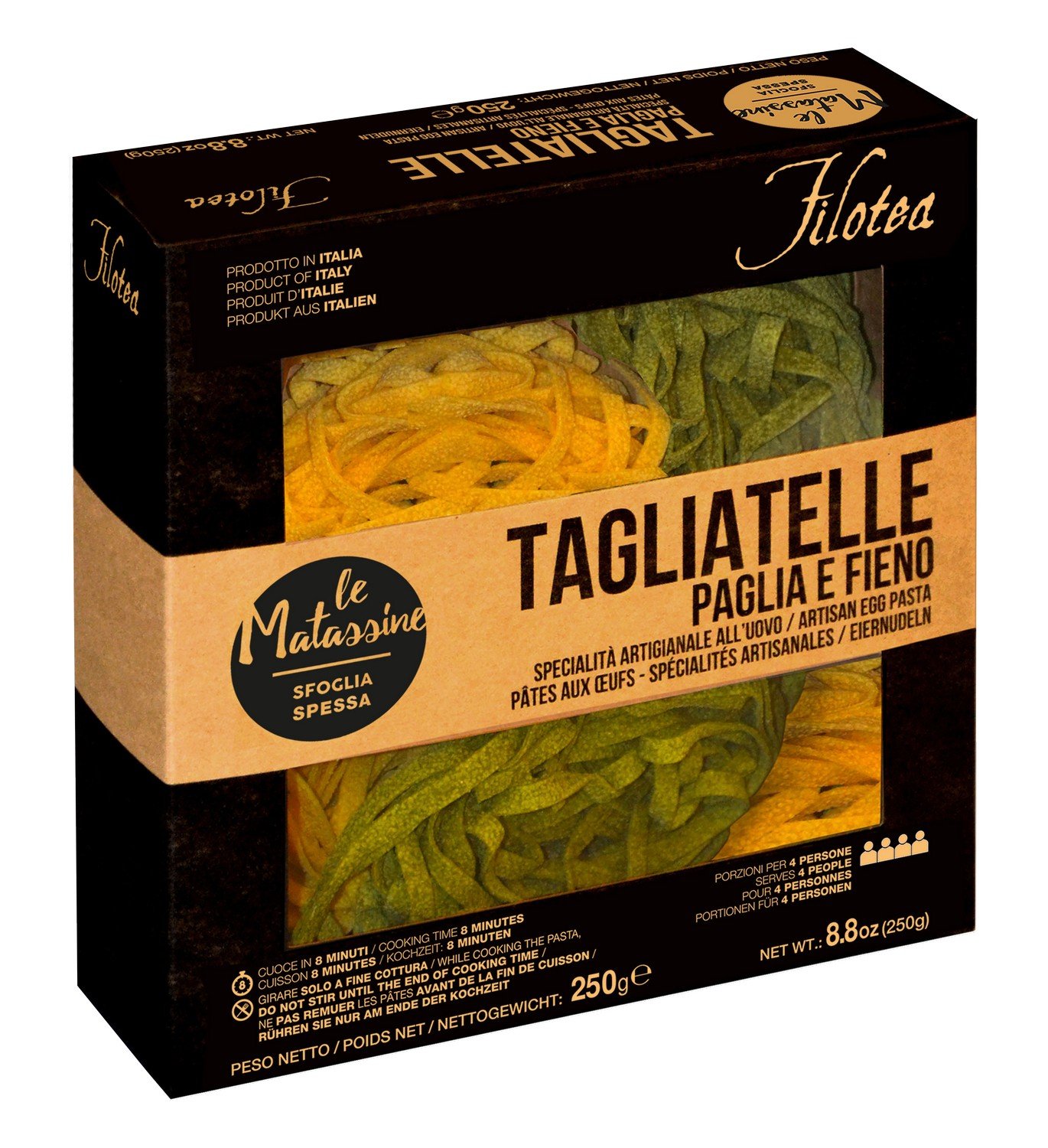 Паста Матассине Тальятелле Двухцветная ручной работы. Купить интернет-магазине Olivaitalia