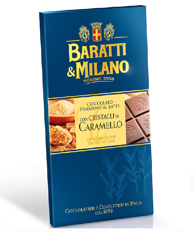 Шоколад молочный с кристаллами карамели. Купить интернет-магазине Olivaitalia