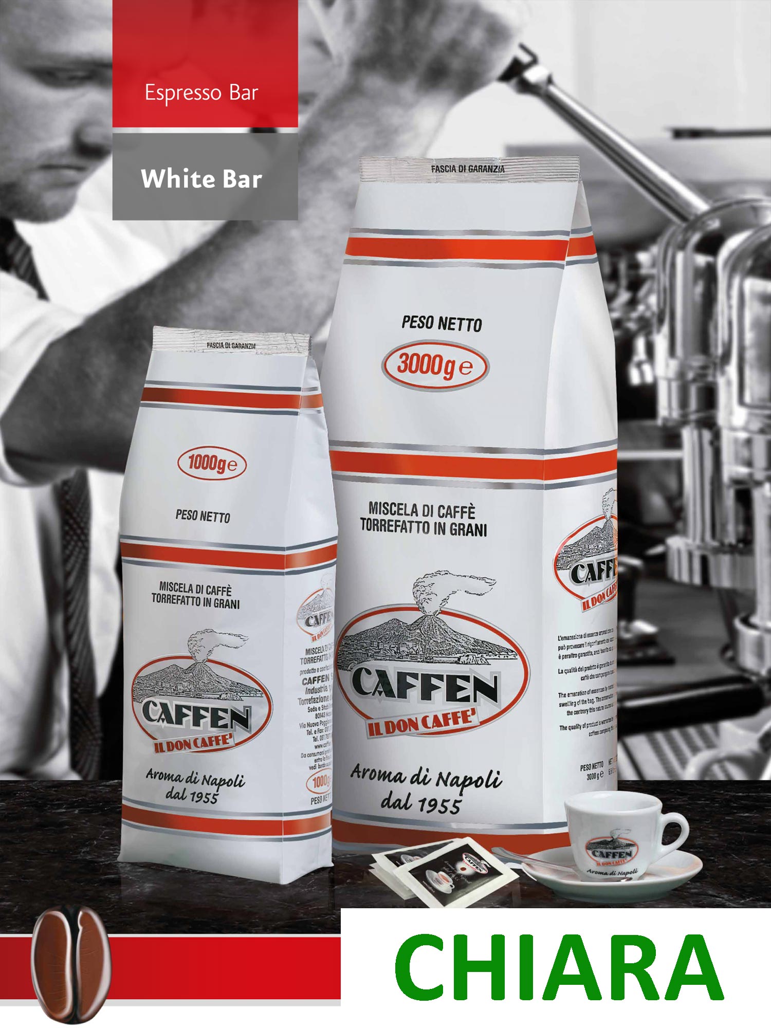 Кофе в зернах, бленд Vesuvio, светлая обжарка