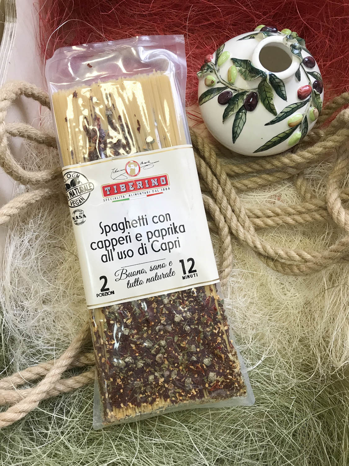 Паста спагетти «Капри» с соусом из каперсов. Купить интернет-магазине Olivaitalia