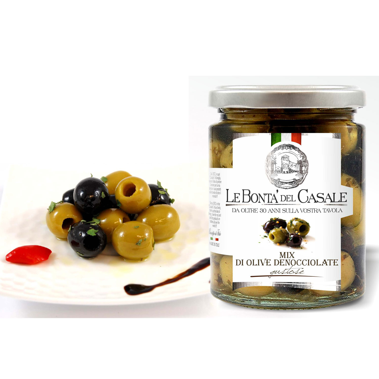 Микс оливок и маслин, без косточки. Купить интернет-магазине Olivaitalia