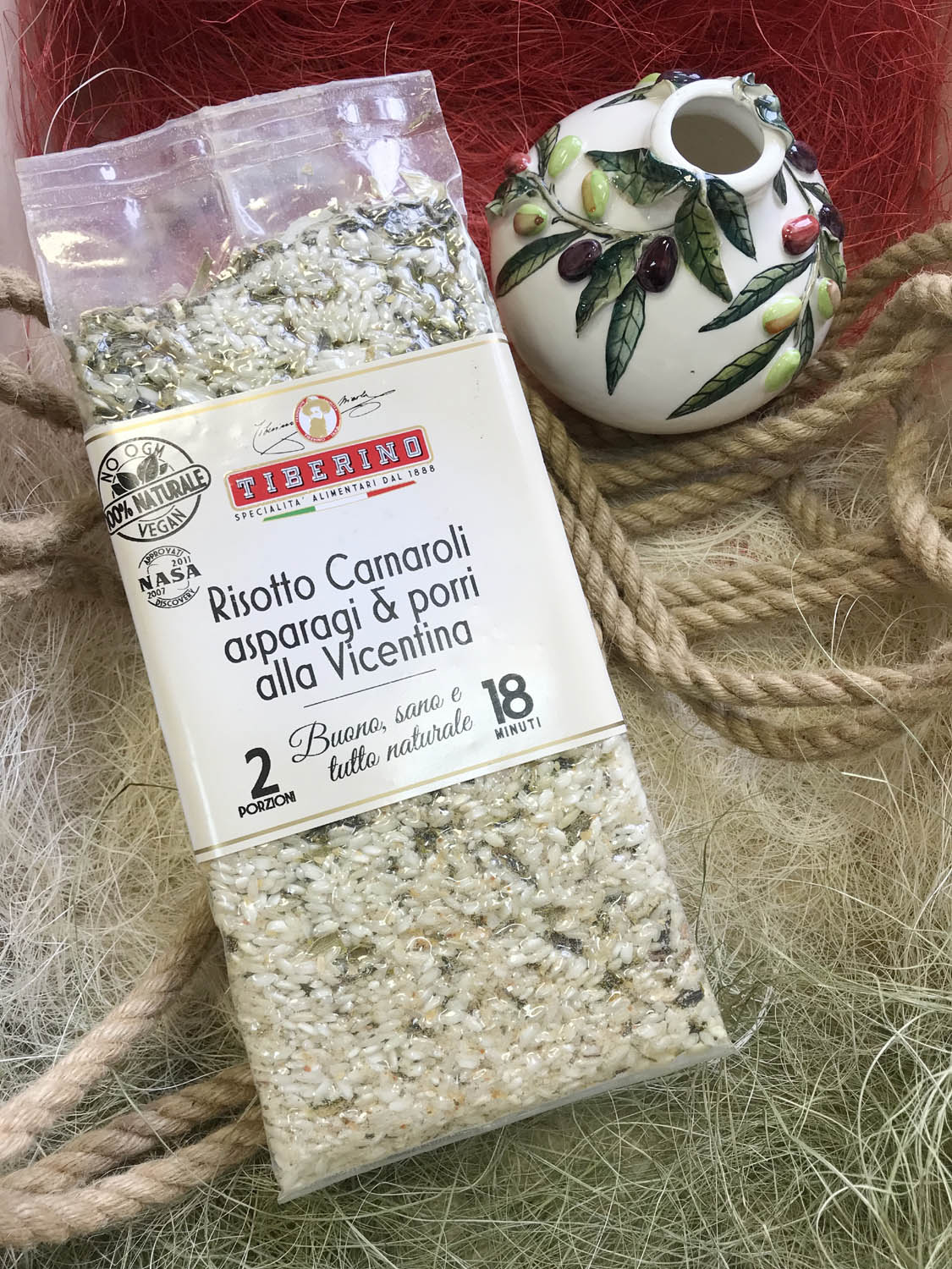 Ризотто по-венециански со спаржей и луком-пореем