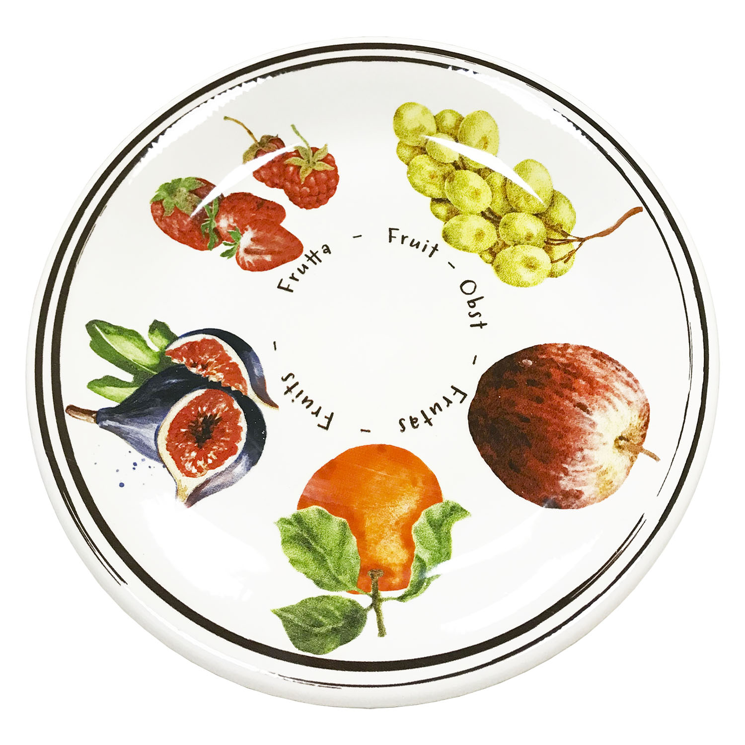 Тарелка, дизайн "Фруктовая тарелка", диаметр 27см. Купить интернет-магазине Olivaitalia