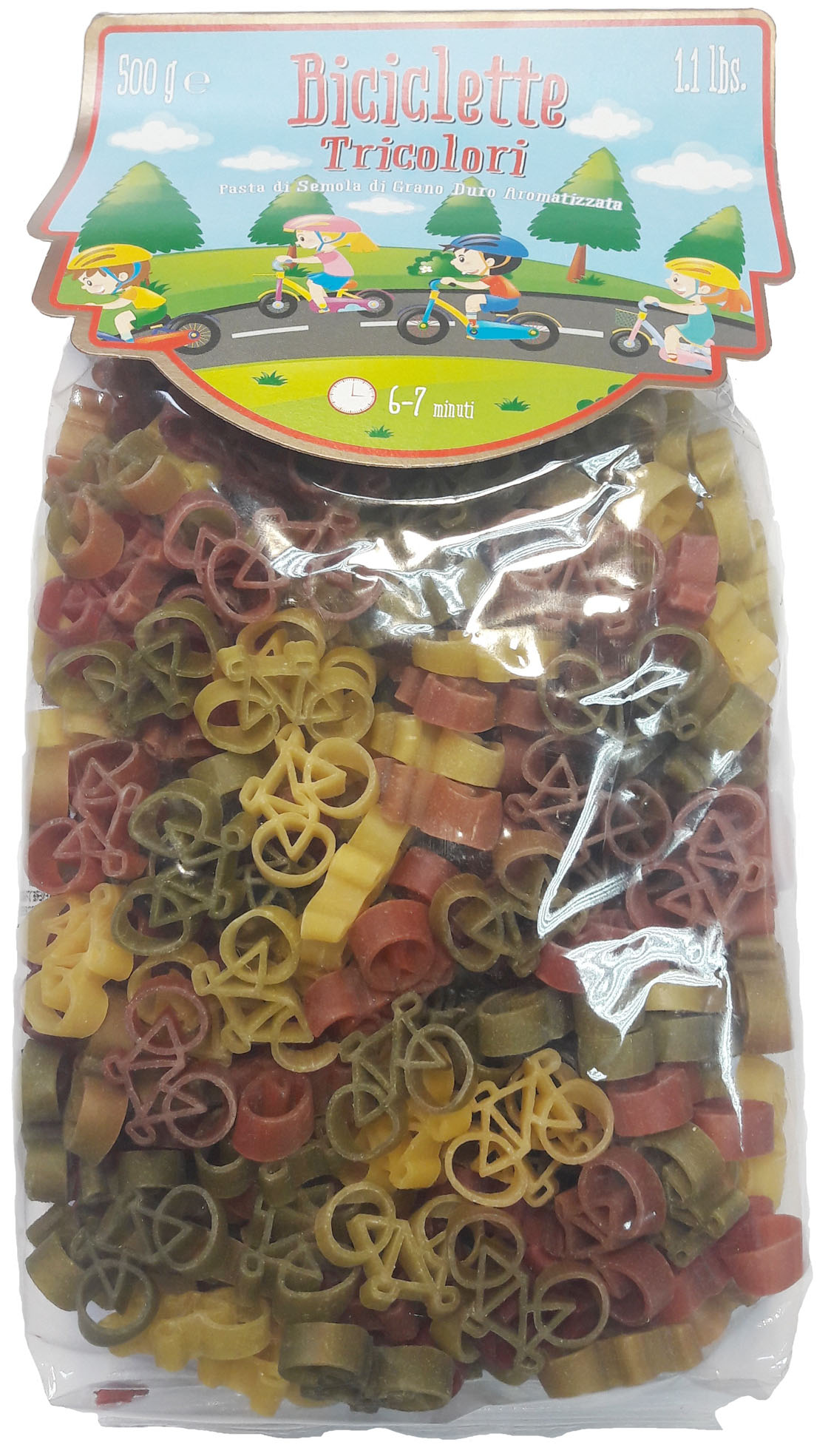 Паста ВЕЛОСИПЕДЫ, трехцветная