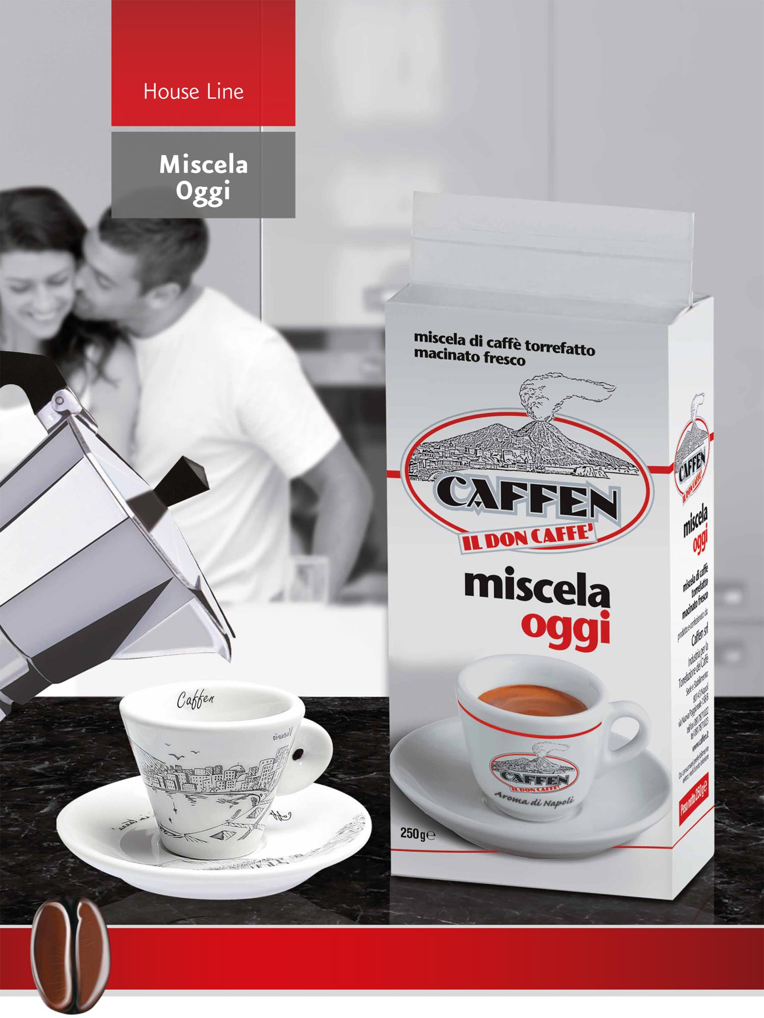 Кофе молотый, бленд Oggi. Купить интернет-магазине Olivaitalia