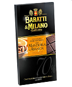 Шоколад горький с миндалем и апельсином 70%