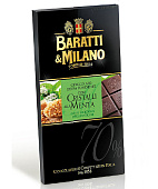 Шоколад горький с кристаллами карамели и мятой