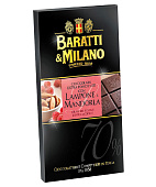 Шоколад горький с малиной и миндалем 70%